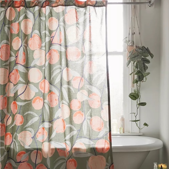 Urban Outfitters Bath Peaches Shower Curtain Urban Outfitters